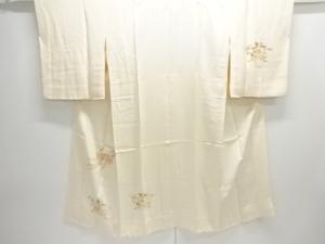 童子に草花模様単衣長襦袢